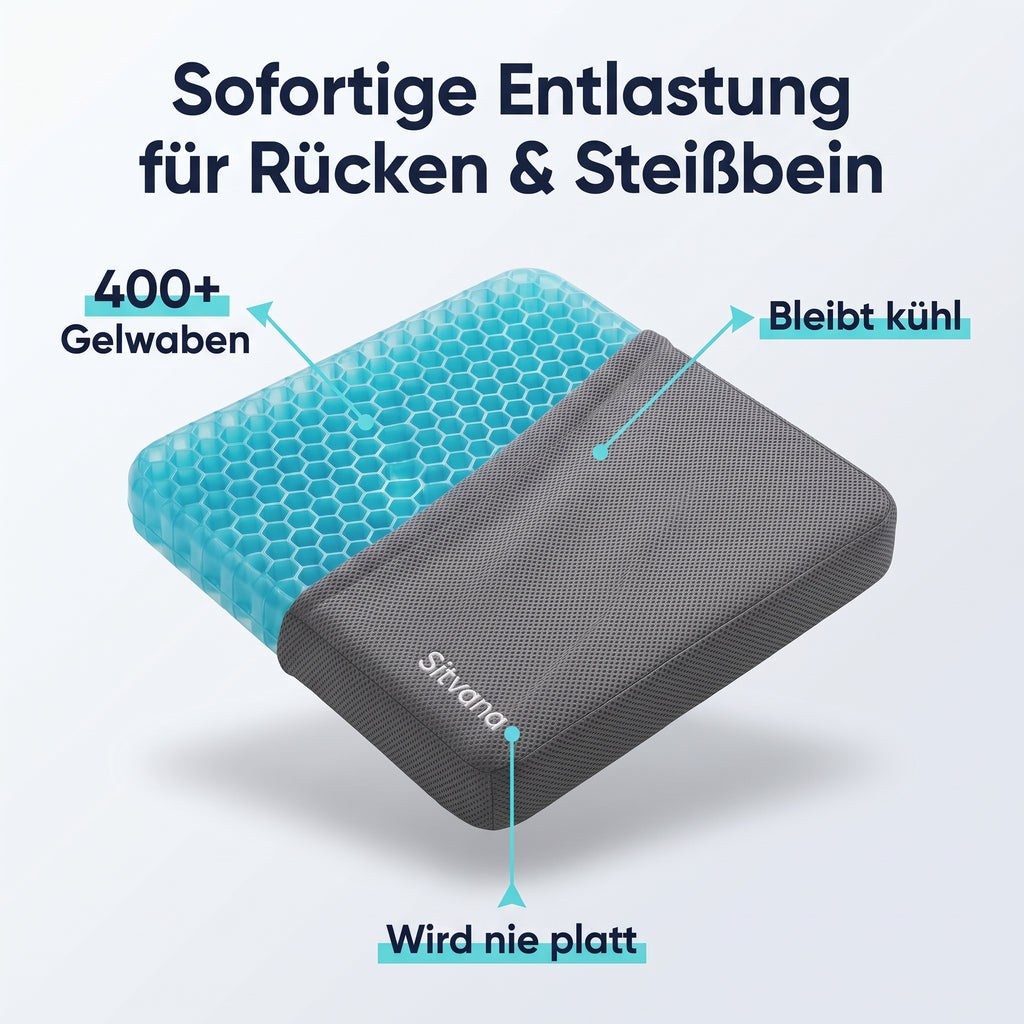 Sitvana Gel-Sitzkissen – Vorteile auf einen Blick